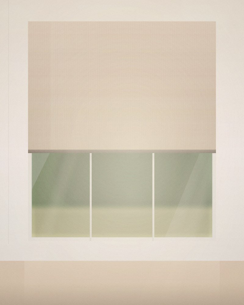 Shade fabric shown against the light