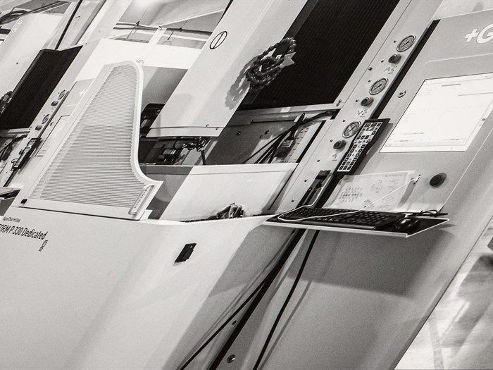 Machinery on the production line during assembly