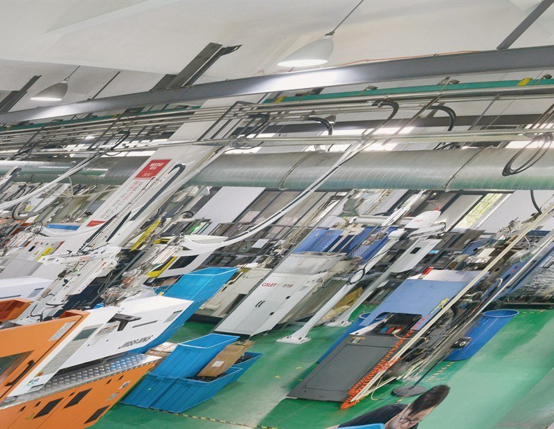 Motor and control assembly line at the plant