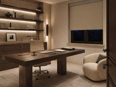 Aurora 100% Blackout Motorized Roller Shades detail view 4