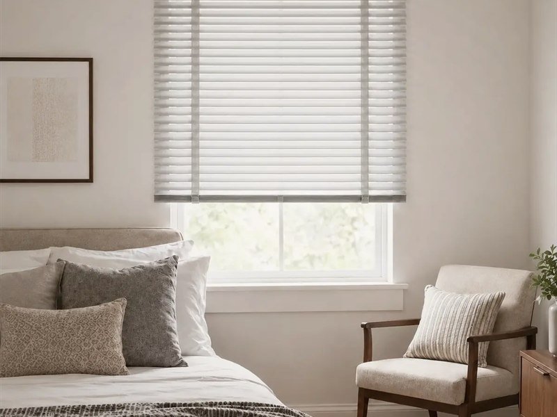 Accessories installed on a contemporary window